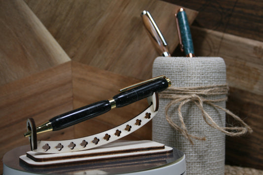 Slimline Midnight Galaxy Ballpoint Pen – Where Craftsmanship Meets the Cosmos