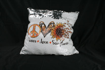 Sequined cushion cover