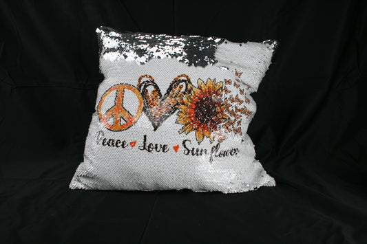 Sequined cushion cover